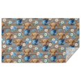 thumbnail image 1 of Brown Highland Cow Blue Bucket Flower Pattern Rectangle Tablecloth 60"x102",Waterproof Polyester Rectangle Table Cloth, Wipeable Spillproof Polyester Tablecloth for Dining, Camping, Indoor and Outdoor, 1 of 6