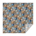 thumbnail image 1 of Brown Highland Cow Blue Bucket Flower Pattern Square Tablecloth,Waterproof Square Table Cover,Wipeable Spillproof Washable Table Cover for Home Kitchen Party Decor 52"x52"(132x132cm), 1 of 6