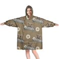 thumbnail image 1 of Brown Highland Cow Daisy Farmhouse Pattern Wearable Oversized Blanket,Wearable Blanket Hoodie for Adults,Cozy Hooded Blankets with Super Pockets,Super Warm Fuzzy Pullover for Women & Men, 1 of 6