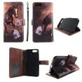 thumbnail image 1 of Brown Horse Wallet Folio Case for Iphone 7 7s Plus Fashion Flip PU Leather Cover Card Cash Slots & Stand, 1 of 2