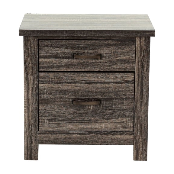 Brown Hued - 2 Drawer Design - Bedroom Decor - Stable Storage Solution