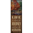 thumbnail image 1 of Brown Inspirational "Life is About the Journey' Typography Adult/Teen Decor; 1-6" x 18" Unframed Prints, 1 of 1