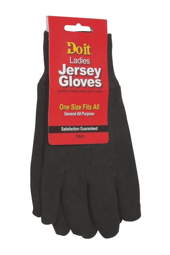 Brown Jersey Glove 708620 - Large, Assorted Color