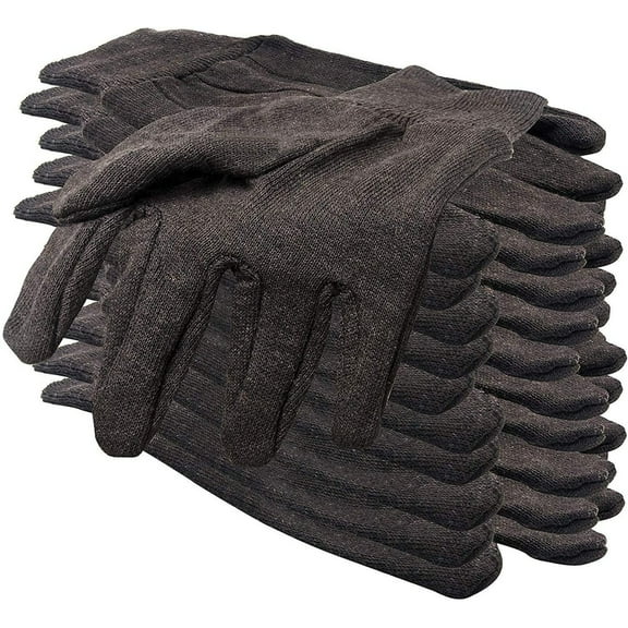Brown Jersey Gloves 10” Size, Pack of 600 Cotton Work Gloves
