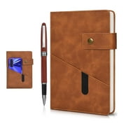 Brown Journal Notebook for Men and Women Office Supplies,200 Pages Diary Journal with Pen for Back to School Gift, Graduate Present(5.9 X 8.4")