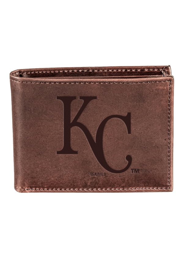 Brown Kansas City Royals Bi-Fold Leather Wallet