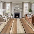 thumbnail image 1 of Brown Khaki Wooden 6'x9' Area Rug for Living Room, Vintage Farmhouse Retro Art Washable Non-Slip Floor Mat Rugs for Bedroom Dining Room, Indoor Large Carpet for Classroom, Nursery Rugs for Playroom, 1 of 9
