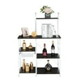 Brown Kitchen Baker's Rack Utility Storage Shelf Microwave Stand 4Tier