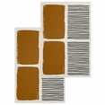 thumbnail image 1 of Brown Kitchen Dish Towels for Drying Dishes Set of 2, Modern Painting Farmhouse Striped Abstract Art Waffle Weave Microfiber Hand Tea Bathroom Towels Quick Dry & Absorbent Towel 15.7x23.6, 1 of 7