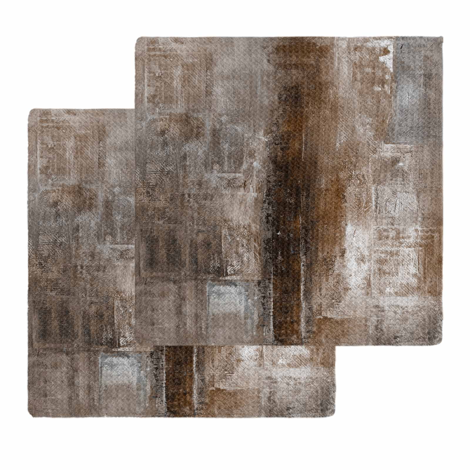 Brown Kitchen Dish Towels for Drying Dishes Set of 2, Retro Oil Painting Modern Abstract Art Aesthetics Waffle Weave Microfiber Hand Tea Bathroom Towels Quick Dry & Absorbent Towel 12x12