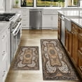 thumbnail image 1 of Brown Kitchen Rug Mat Farmhouse Kitchen Rugs Sets of 2 Washable Non-Slip Kitchen Mats for Floor 2 Piece Farmhouse Brown Kitchen Decor, 1 of 5