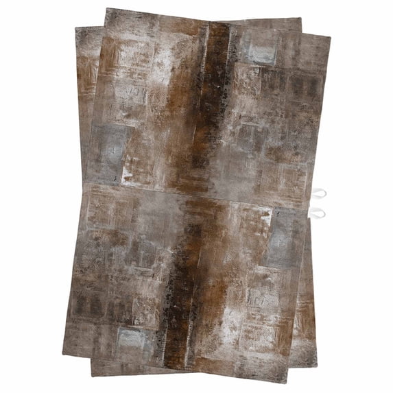 Brown Kitchen Towels Set of 2, Water Absorbent Dish Towel, Retro Oil Painting Modern Abstract Art Aesthetics Decorative Hand Towels - Quick Drying Cloth for Cooking Baking, 18x28 Inch