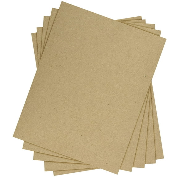 Brown Kraft Chipboard Medium Weight 30Pt (Point) Cardboard Scrapbook Sheets | Great for Arts & Crafts, Scrapbooking, Packaging, Notepad Backing, Gift Tags, Photo Mats | 8.5 x 11 | 50 Sheets per Pack