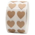 thumbnail image 1 of Brown Kraft Heart Stickers, 0.5 Inch Wide, 1000 Labels on a Roll, 1 of 3