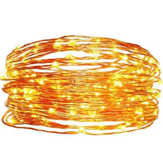 Brown LED Orange Flat Base Christmas Tree with Orange Lights - 2 ft.