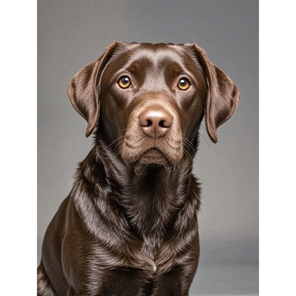 Brown Labrador Retriever Diamond Art Decor,for Beginners Gem Craft Kits,5D Diamond Art Kit Paint by Number Diamond Painting Kits,DIY Diamond Gem handmade Home Wall Decor 12X16 Inch