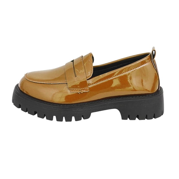 Brown Ladies Casual Boots With 4 Inch Heel And Round Toe Design In Plus Size For Outdoor And Indoor Use