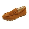 thumbnail image 1 of Brown Ladies Casual Loafers Winter Style Flat Sole Comfort Warm For Indoor Wear, 1 of 6