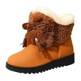 thumbnail image 1 of Brown Ladies Plush Lined Boots With Thermal Design And Round Toe For Enhanced Comfort During Cold Days And Outdoor Adventures, 1 of 5