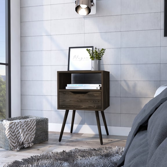 Brown Laminated - Smooth Drawer Sliders for Easy Access - Bedroom or Living Room Use - Efficient Organization Solution