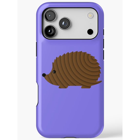 Brown Layered Hedgehog Tough Phone Case, Polycarbonate and TPU, for Apple iPhone