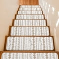 thumbnail image 1 of Brown Leaf Striped Stair Treads Non Slip for Steps Summer Botanical Vertical Natural Stripes 4 Pcs Reusable Adhesive Stair Runner Mats for Dogs Elders Carpet Treads Rugs for Staircase 8x30 In, 1 of 9