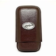 Brown Leather 3-Finger Cigar Case   Marlin