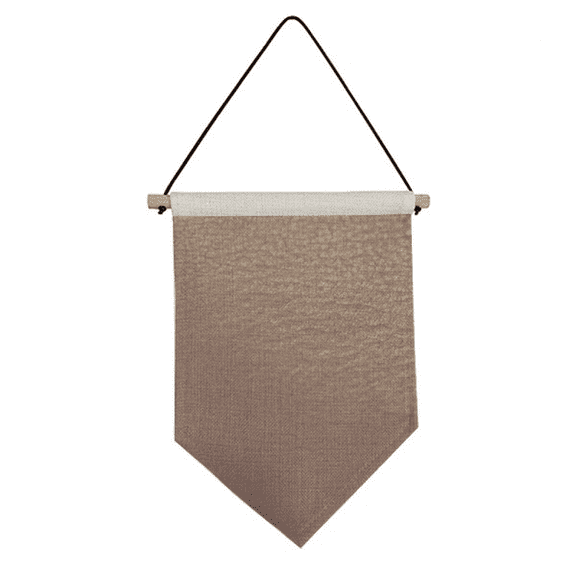 Brown Leather Design Canvas Flag Hanging Wall Art Decor Banner