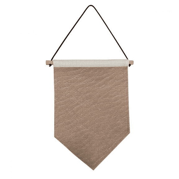 Brown Leather Design Canvas Flag Hanging Wall Art Decor Banner