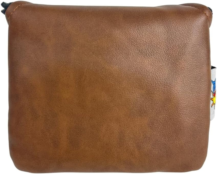 Brown Leather Golf Mallet Putter Headcover by Sunfish