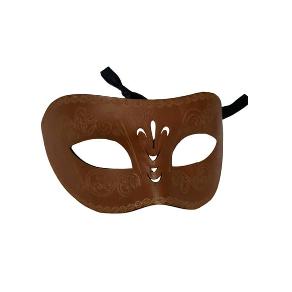 Brown Leather Laser Cut Venetian Masquerade Dance Western Mask