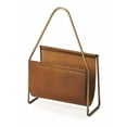 thumbnail image 1 of Brown Leather Magazine Basket, 1 of 6