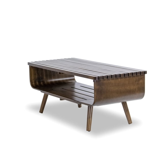 Brown Leather - Main Coffee Table | Used in Various Spaces | Solid Wood Craftsmanship | Avoids Quick Deterioration