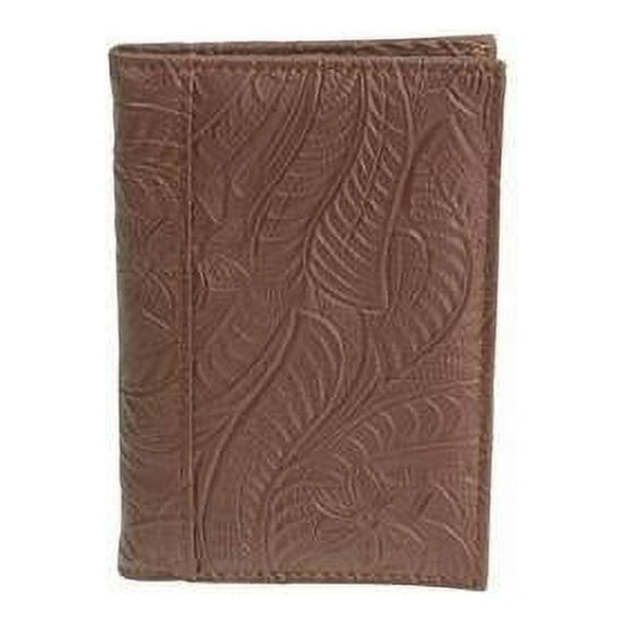 Brown Leather Passport Wallet - Lulpass5