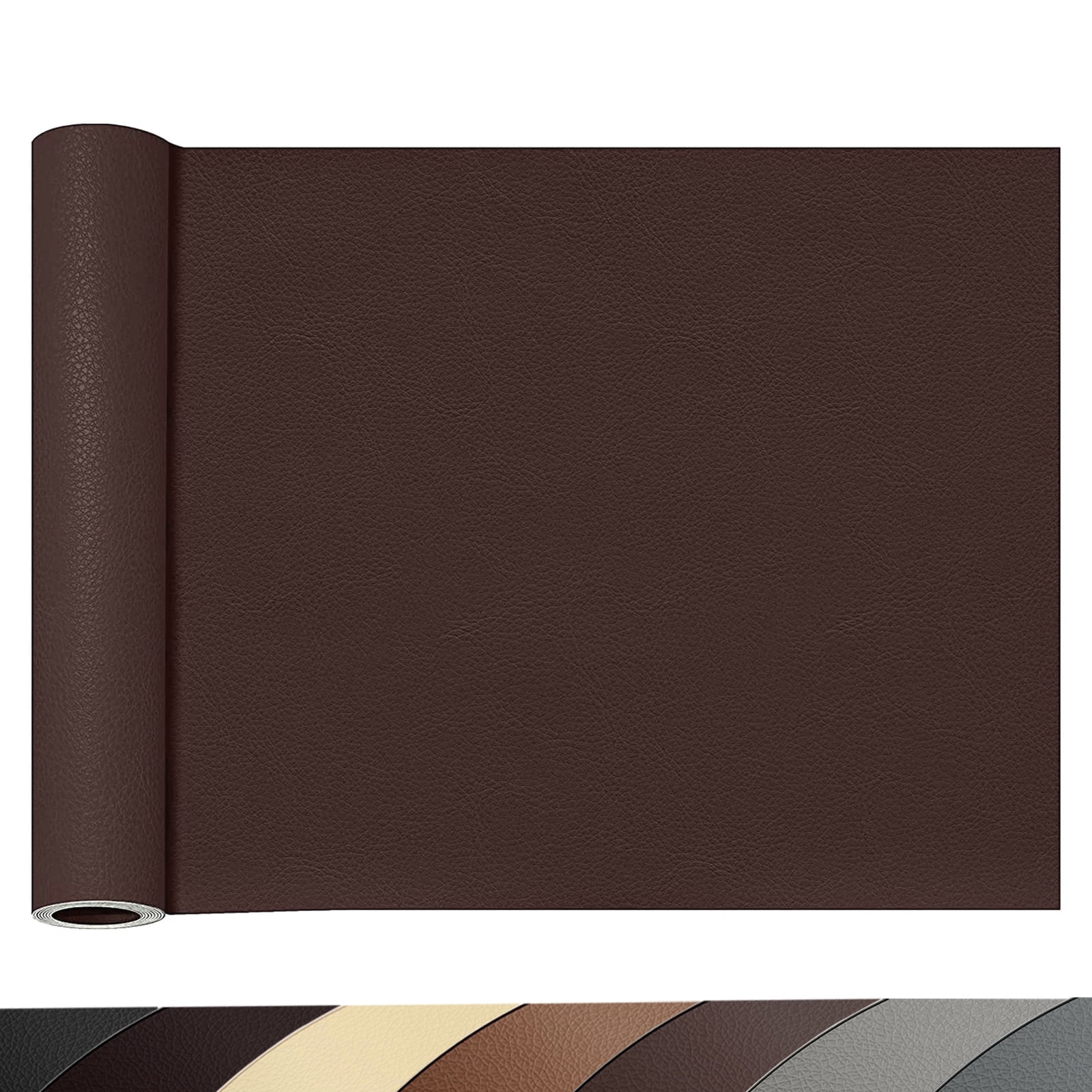 Brown Leather Repair Patch,23.6 × 78.7 inch Self Adhesive Leather Repair Tape,DIY Large Vinyl PU Patches for Furniture,Couch,Sofa,Car Seats,Office
