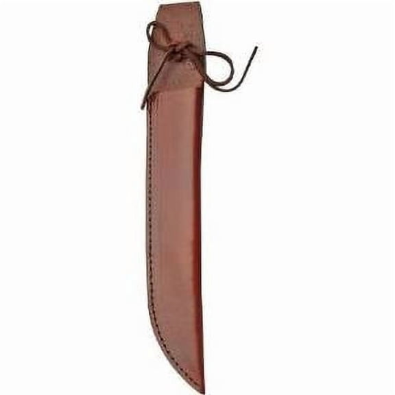 SZCO 14 Inch Brown Leather Sheath with Lace Top Grain Belt Loop Fits 9.5 to 10 Inch Blades Knife Carry Storage Protective Case