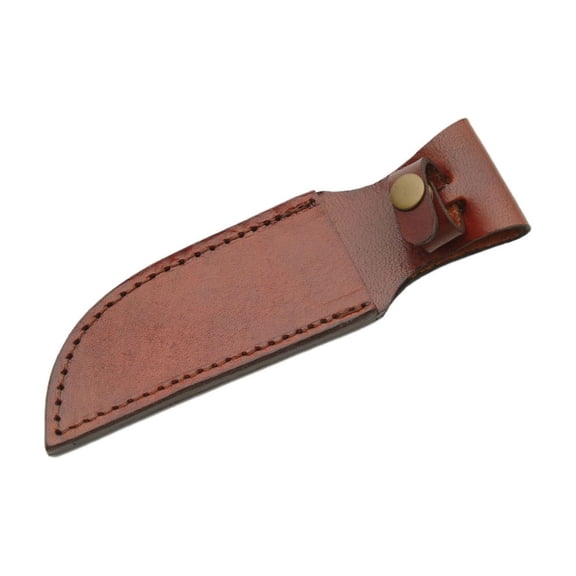 SZCO 8 Inch Brown Leather Knife Sheath Fits 4.5 to 5 Inch Blade Top Grain Leather with Belt Loop Durable Outdoor Knife Holder Case