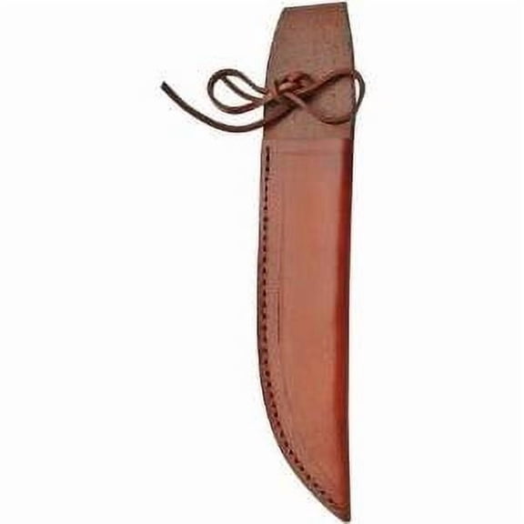 SZCO 12" Brown Leather Knife Sheath with Belt Loop, Fits 7.5" to 8" Blade Fixed Blade Knife Holder, Top Grain Leather