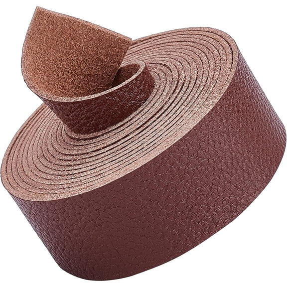 Brown Leather Strap Strip 1 Inch Wide 79 Inch Long Lychee Pattern Leather Belt Strips Wrap Single Sided Flat Cord for DIY DIY Crafts Clothing Jewelry Wrapping Making Bag Furniture Handles