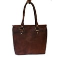 thumbnail image 1 of Brown Leather Tote Handbag., 1 of 3