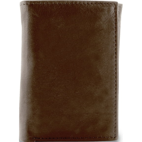 Brown Leather Tri-fold Wallet