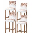 thumbnail image 1 of Brown Leaves Bar Stool Covers Set of 4, Summer Botanical Stretch Washable Bar Chair Covers with Backs, Removable Pub Counter Height Chair Cover for Kitchen Dining Room Cafe Watercolor Weeping, 1 of 7