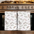 thumbnail image 1 of Brown Leaves Herbs Kitchen Towels Set of 4, Botanical Pastoral Leaf Country Absorbent Dish Towels for Kitchen, Microfiber Hand Towel, Quick Drying Tea Towel for Cleaning Decorative Dishcloths, 1 of 7