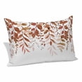 thumbnail image 1 of Brown Leaves Pillow Covers, Linen Long Throw Pillow Case, Summer Botanical Holiday Pillow Protector Decorative Cushion Cover for Living Room/Bedroom 20" x 26", 1 of 8