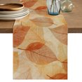 thumbnail image 1 of Brown Leaves Table Runner 108 Inches Long,Botanical Fall Foliage Farmhouse Retro Plants Cotton Linen Table Runners Dresser Scarves,Fabric Tabletop Scarf Furniture Cover for Home Dinner Party 13"x108", 1 of 9