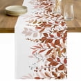 thumbnail image 1 of Brown Leaves Table Runner - 72 Inch Long Summer Botanical Cotton and Linen Blended Dress Scarves Farmhouse Table Runner for Kitchen Dining, Coffee Table, 13" x 72", 1 of 8