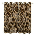 thumbnail image 1 of Brown Leopard Print 2 Panels Blackout Curtains for Bedroom Living Room Drapes Kitchen Room Window Blackout Curtain Grommet, 1 of 6
