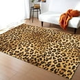 thumbnail image 1 of Brown Leopard Print Area Rug, Ladies Fashion Leopard Print Indoor Non Slip Print Rugs, Machine Washable Durable Carpet For Living Room Bedroom Bedside Dressing Table 1x2ft, 1 of 6