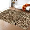 thumbnail image 1 of Brown Leopard Print Art Area Rug, Animal Print Indoor Outdoor Carpet, Non-Slip Rug for Room Sofa Living Room Mat Bedroom Home Decor Floor Mats 4ftx8ft, 1 of 6