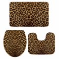 thumbnail image 1 of Brown Leopard Print Bath Mat 3 Piece Bathroom Rug Set, Classic Abstract Animal Patterned Non Slip Bath Rug Contour Mat and Toilet Lid Cover, Absorbent Shower Mats Soft Bath Rugs and Mats Sets, 1 of 8